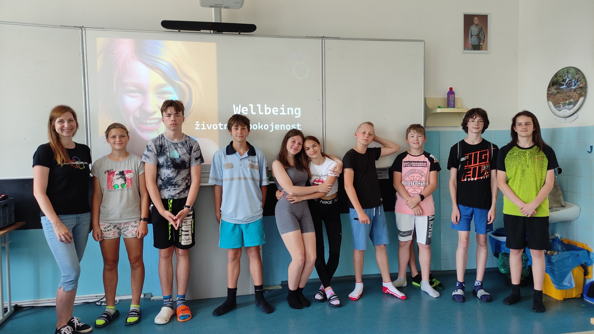 Skupina žáků na programu Wellbeing